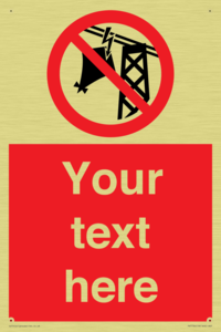 Custom prohibition do not fly kites near overhead electrical power lines